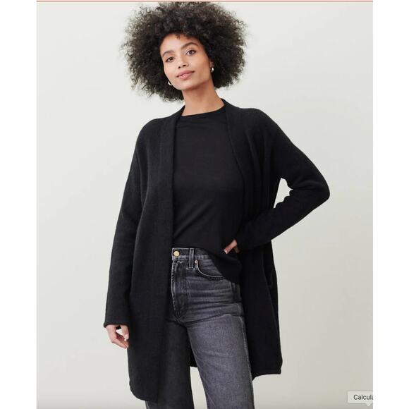 Jenni Kayne Black Sweater Coat Wool Open Cardigan Size XS - Picture 4 of 7